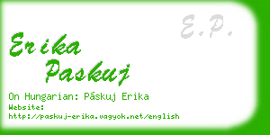 erika paskuj business card